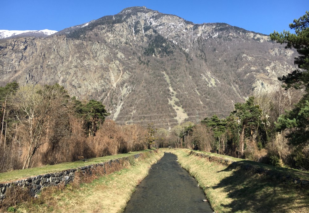 Trient river landscape